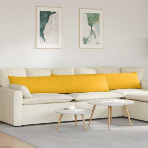 vidaXL Sofaputer 2 pcs Lys Gul 200 x 40 cm Corduroy stoff