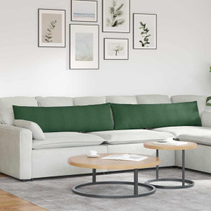 vidaXL Sofaputer 2 pcs Mørkegrønn 145 x 40 cm Corduroy stoff