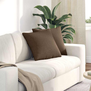 vidaXL Sofaputer 2 stk. stoff Brun 45 x 45 cm