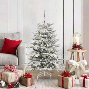 vidaXL Kunstig sammensatt juletre Hvit 120 cm PE og PVC