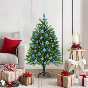 vidaXL Juletre med 150 LED med stativ grønn 120 cm PE