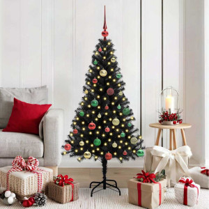 vidaXL Juletre Svart 150 cm PVC