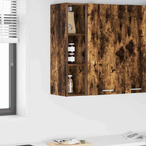 vidaXL Hengende skap Røkt eik 20 x 29,5 x 80 cm Konstruert tre