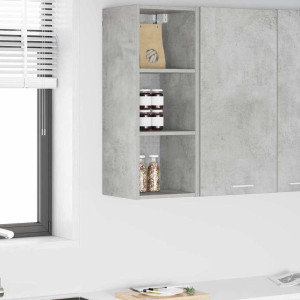 vidaXL Hengende skap Betonggrå 30 x 29,5 x 80 cm Konstruert tre