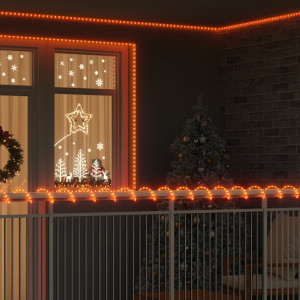 vidaXL Lyskabel med 1200 LED Varmhvit 50 m PVC