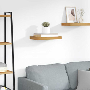 vidaXL Vegghylle Veggmontert Brun 40 x 23,5 x 3,8 cm Konstruert tre