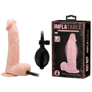 BAILE - Inflatable Dong Realistyczne dildo z funkcją pompowania, Cieliste
