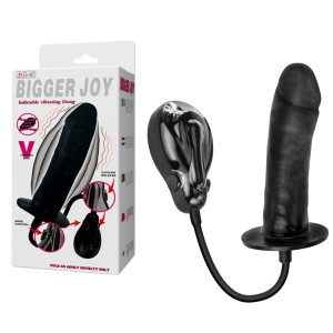 BAILE - Bigger Joy Pompowane dildo z wibracjami - realistyczne, Czarne