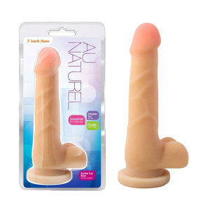 Blush AU NATUREL 7' Realistyczne dildo z jądrami, Cieliste