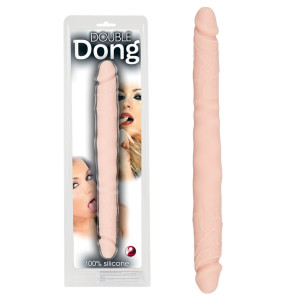 Double Dong Realistyczne dwustronne dildo - giętkie, Cieliste