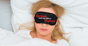 Opaska na oczy "KOCHANIE BUDŹ MNIE TYLKO NA BZYKANIE"