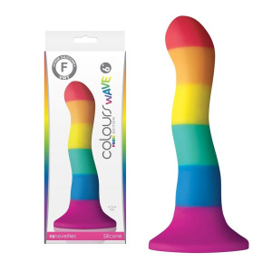 NS Novelties COLOURS PRIDE EDITION 6" WAVE DILDO Dildo do stymulowania punktu G - wielokolorowe