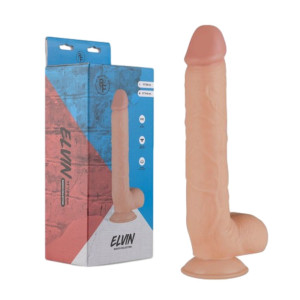 Easy Toys - Real Fantasy - 28 cm Elvin Realistyczne cieliste dildo z przyssawką i jądrami