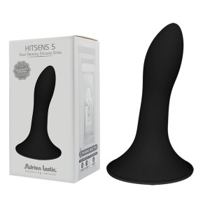 Adrien Lastic HITSENS 5 ( 5 " ) Czarne dildo z przyssawką, Silikonowe