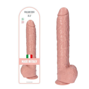 Italian Cock 15.5" Olbrzymie dildo realistyczne cieliste z przyssawką