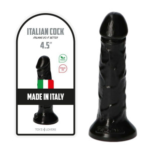 Italian Cock 4,5" Realistyczne dildo czarne z przyssawką