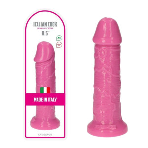 Italian Cock 8,5"Pink 22 cm Analne dildo realistyczne różowe z przyssawką