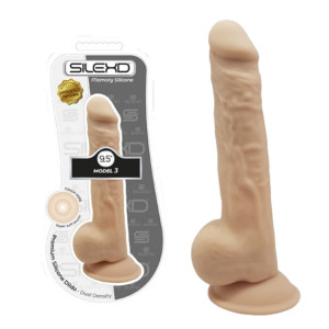 Silexd Model 2 ( 9" ) Realistyczne silikonowe dildo cieliste z przyssawką