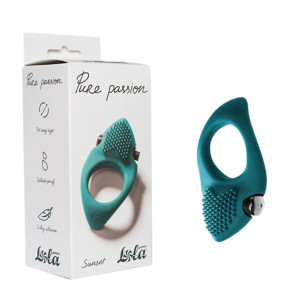 Erection Vibroring Pure Passion Sunset Green - Wibrujący pierścień erekcyjny Zielony