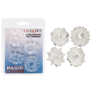 Calexotics Basic Essentials 4 Pack - Zestaw pierścieni uciskowych na penisa