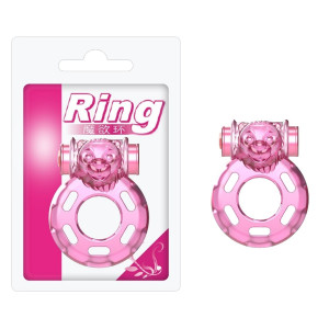 BAILE - Vibrating Cock Ring Bear Pink - pierścień erekcyjny