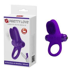 PRETTY LOVE - VIBRANT PENIS RING II - pierścień erekcyjny z wibracjami