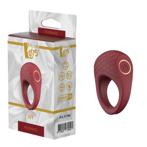 Dream Toys ROMANCE IVY - Wibrujący pierścień erekcyjny na USB, Czerwony