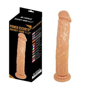 Rocket John 11,2" Sztuczny penis 29 cm cielisty z przyssawką