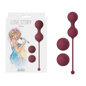 Lola Toys Love Story Diva Wine Red - Zestaw kulek gejszy, Czerwone
