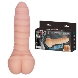 CRAZY BULL - STRONGER MAN - Nakładka na penisa i masturbator w jednym! 2w1