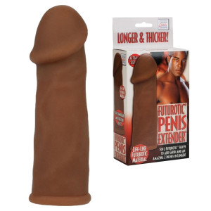 Calexotics FUTUROTIC PENIS EXTENDER BROWN Realistyczna nakładka na penisa