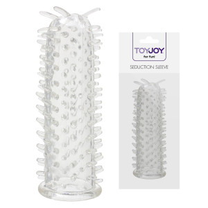 ToyJoy SEDUCTION SLEEVE - Nakładka na penisa z wypustkami - stymulująca, Przezroczysta