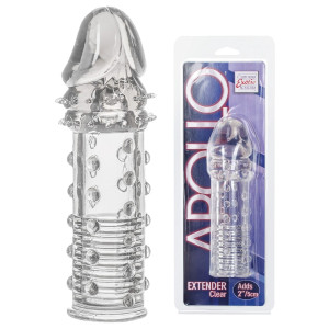 Calexotics APOLLO EXTENDER CLEAR - Nakładka na penisa z wypustkami - stymulujaca