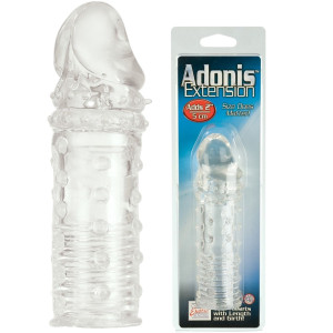 Calexotics ADONIS EXTENSION CLEAR - Nakładka na penisa z wypustkami - stymulujaca