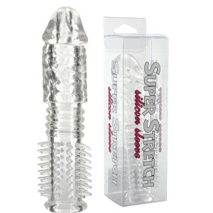 PENIS SILICONE SLEEVE - Stymulująca  Nakładka na penisa z wypustkami, Przezroczysta