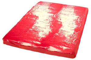 Prześcieradło na materac do mokrych zabaw - 200x230 cm - Czerwone BDSM