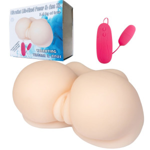 Boss Series Life-Sized Pussy & Ass XL - Duży realistyczny masturbator z wibracjami