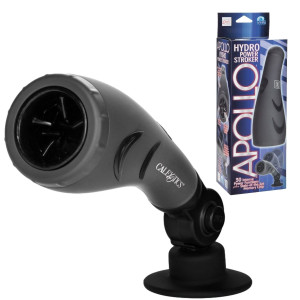Calexotics APOLLO HYDRO POWER STROKER GREY - Masturbator do główki penisa, Czarny