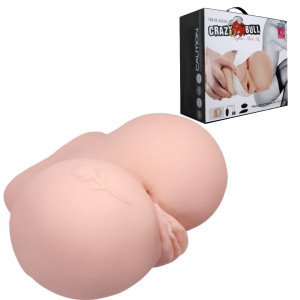 CRAZY BULL - Vagina and Ass ROSE - Realistyczny masturbator z wibrującymi jajeczkami