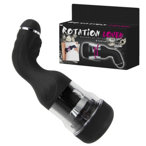 BAILE - Rotation Lover USB  - Czarny rotacyjny masturbator dla wymagających