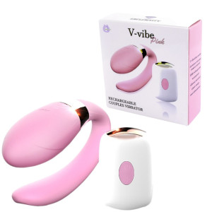 V-Vibe Stymulator dla Par Różowy Silikonowy