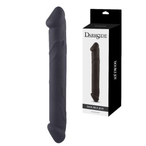 DarkSide Double Joy 23 cm Dildo dwustronne czarne analne z silikonu