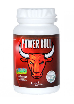 Suplement na testosteron i erekcję - Power Bull 65 kapsułek - lepszy orgazm i seks - LoveStim