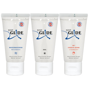 Zestaw żeli na bazie wody nawilżających, analnych i zapachowych - 3 x 50 ml - Just Glide
