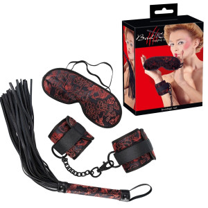 Bondage Set Zestaw BDSM, Czarno-Czerwony