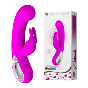 PRETTY LOVE - WEBB Wibrator z Króliczkiem, USB Różowy Silikonowy