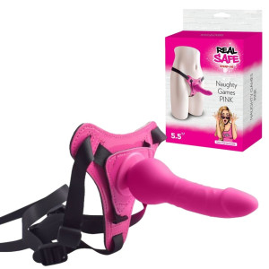 Toyz4Lovers Realistyczny Strap_on z uprzężą, Różówy