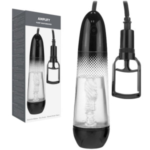 Linx Masturbator z pompką do penisa - 2w1, Czarny