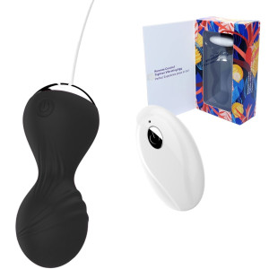 Boss Series Kegel Balls USB - Klasyczne wibrujące kulki gejszy na pilota, Czarne