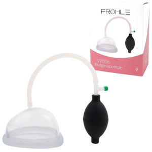 Frohle Intimate Vacuum Cup - Pompka do waginy z gruszką, Przezroczysta